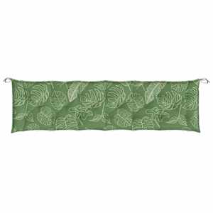 Podušky na zahradní lavici 2 ks vzor listů 200x50x7 cm textil - obrázek 6