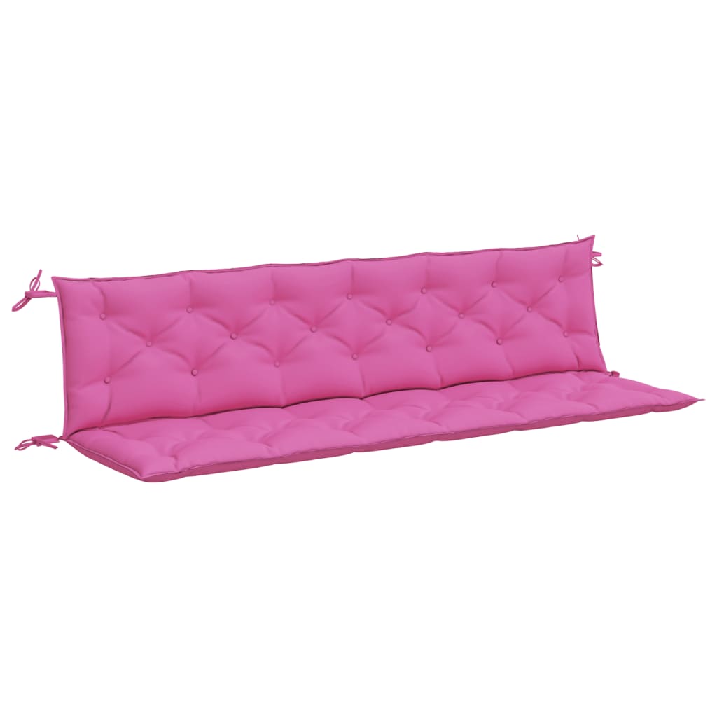 Image of vidaXL Garden Bench Cushions 2pcs Pink 200x50x7cm Fabric