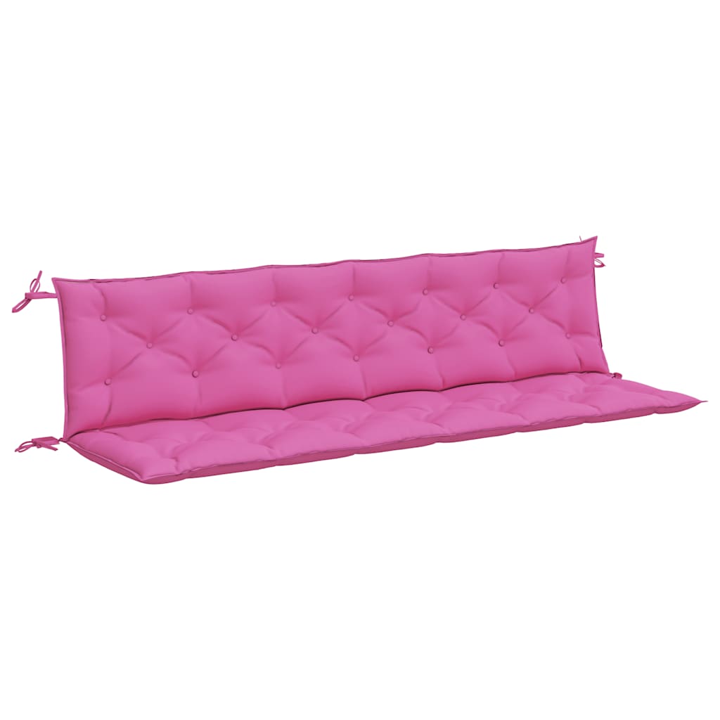 vidaXL Podušky na zahradní lavici 2 ks růžové 200 x 50 x 7 cm textil