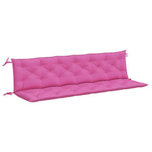 Podušky na zahradní lavici 2 ks růžové 200 x 50 x 7 cm textil - obrázek 2