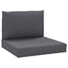 vidaXL euroaluse istmepadjad 2 tk, antratsiithall, oxford-kangas