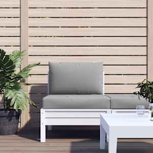 Blazine za kavč iz palet 2 kosa sivo blago