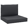 vidaXL euroaluse istmepadjad 2 tk, must, oxford kangas