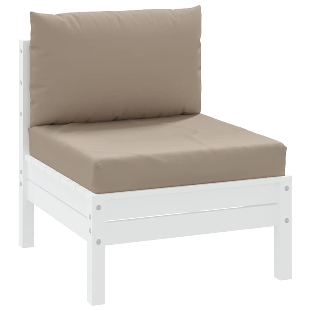 vidaXL Palletkussens 2 st oxford stof taupe afbeelding