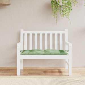 Poduška na zahradní lavici vzor listů 110 x 50 x 7 cm textil - obrázek 1