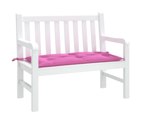 vidaXL Coussin de banc de jardin rose 110x50x7 cm tissu