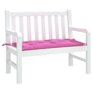 vidaXL Coussin de banc de jardin rose 110x50x7 cm tissu