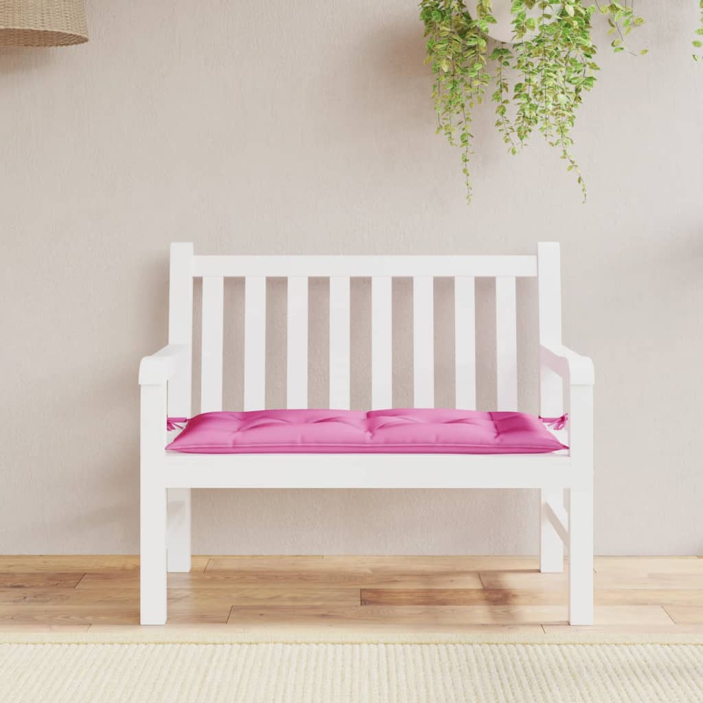 vidaXL Pernă pentru bancă de grădină, roz, 110x50x7 cm, textil