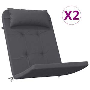 vidaXL Adirondack toolipadjad 2 tk, antratsiithall, oxford kangas