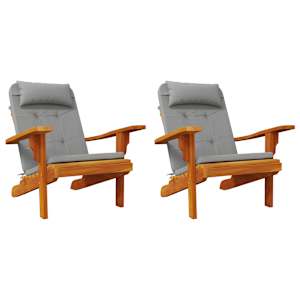 Podušky na židli Adirondack 2 ks šedé oxfordská látka - obrázek 4