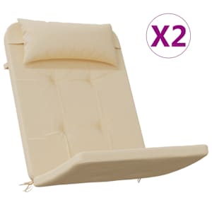 Podušky na židli Adirondack 2 ks béžové oxfordská látka - obrázek 2