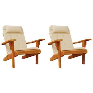 Podušky na židli Adirondack 2 ks béžové oxfordská látka - obrázek 4