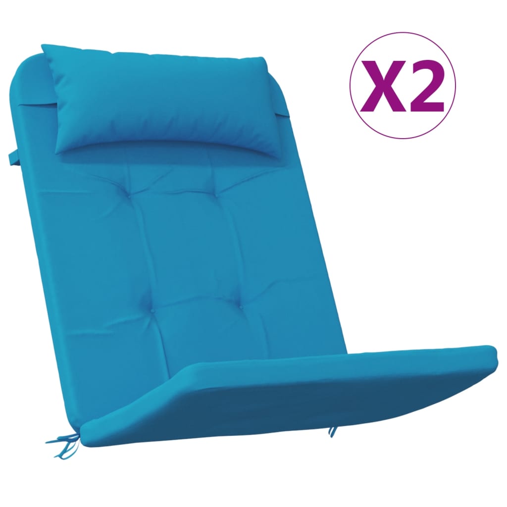 vidaXL Podušky na židli Adirondack 2 ks světle modré oxfordská látka
