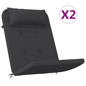 Podušky na židli Adirondack 2 ks černé oxfordská látka - obrázek 2
