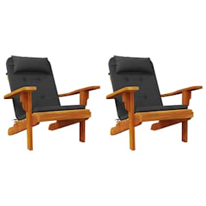 Podušky na židli Adirondack 2 ks černé oxfordská látka - obrázek 4