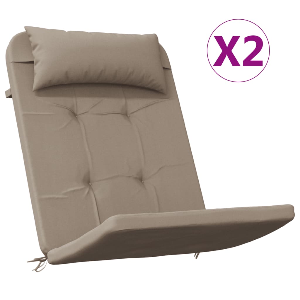 vidaXL Podušky na židli Adirondack 2 ks taupe oxfordská látka