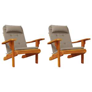 Podušky na židli Adirondack 2 ks taupe oxfordská látka - obrázek 4