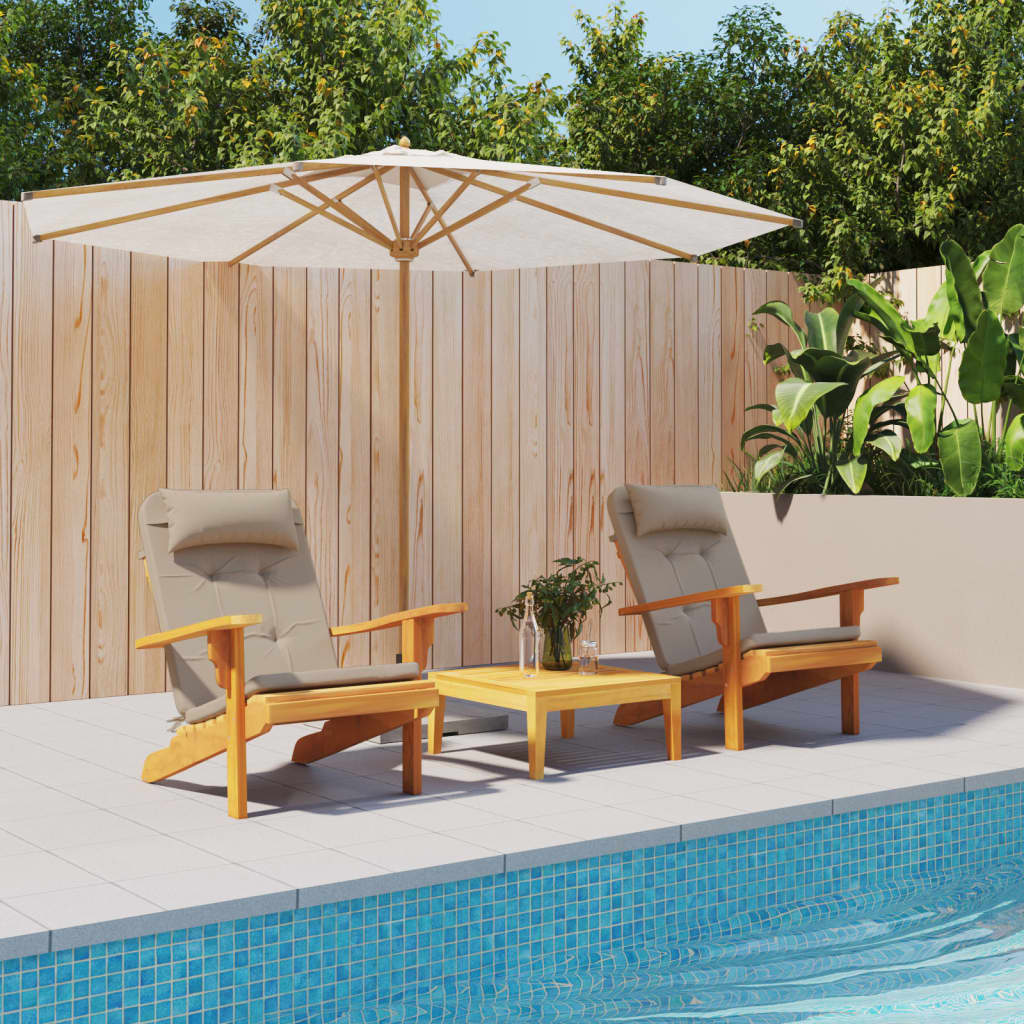 vidaXL Perne pentru scaun Adirondack, 2 buc, gri taupe, textil oxford