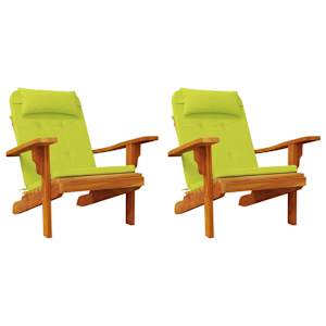 Polštáře na židle 2 pcs Jasně zelená 58 x 77 x 4,5 cm - obrázek 2