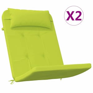 vidaXL Toolipadjad 2 tk Oxfordi kangas Hele roheline 58 x 77 x 4,5 cm