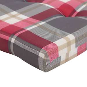 Polštáře na židle 2 pcs Červená kostka 58 x 77 x 4,5 cm - obrázek 9