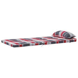 Polštáře na židle 2 pcs Červená kostka 58 x 77 x 4,5 cm - obrázek 4