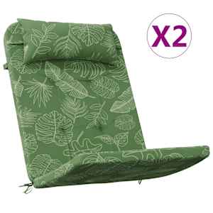 vidaXL Adirondack toolipadjad 2 tk, lehemuster, oxford kangas