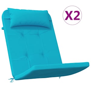 Polštáře na židle 2 pcs Tyrkysová 58 x 77 x 4,5 cm Oxford látka - obrázek 3