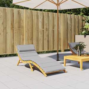 Blazina za ležalnik siva 180x60x4 cm oxford tkanina