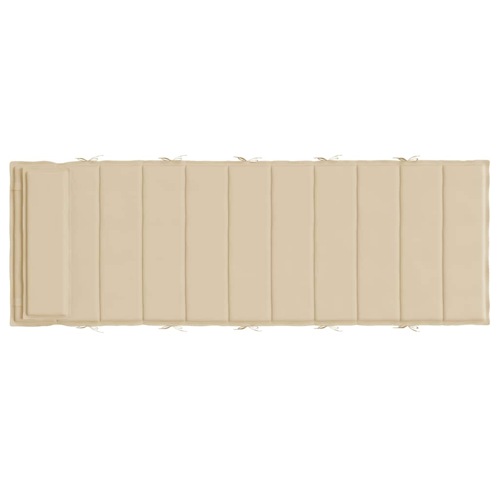 vidaXL Ligbedkussen 180x60x4 cm oxford stof beige, foto 4