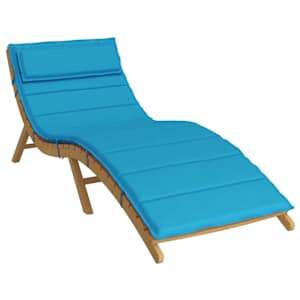 Polštář na sluneční lehátko Světle modrá 178 x 60 x 4 cm - obrázek 1