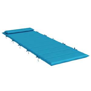 Polštář na sluneční lehátko Světle modrá 178 x 60 x 4 cm - obrázek 4