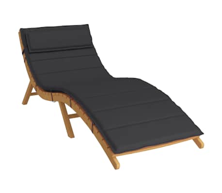 vidaXL p&auml;evitustooli padi, must, 180x60x4 cm, oxford kangas