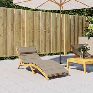 Blazina za ležalnik taupe 180x60x4 cm oxford tkanina