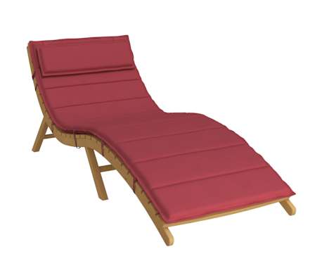 vidaXL Coussin de transat ensoleill&eacute; Rouge bordeaux 178 x 60 x 4 cm