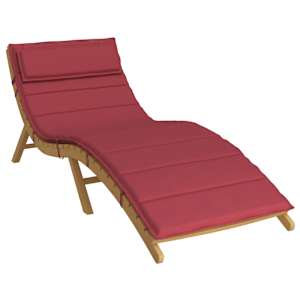 vidaXL Coussin de transat ensoleill&eacute; Rouge bordeaux 178 x 60 x 4 cm