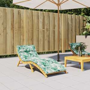 Blazina za ležalnik vzorec listov 180x60x4 cm oxford tkanina