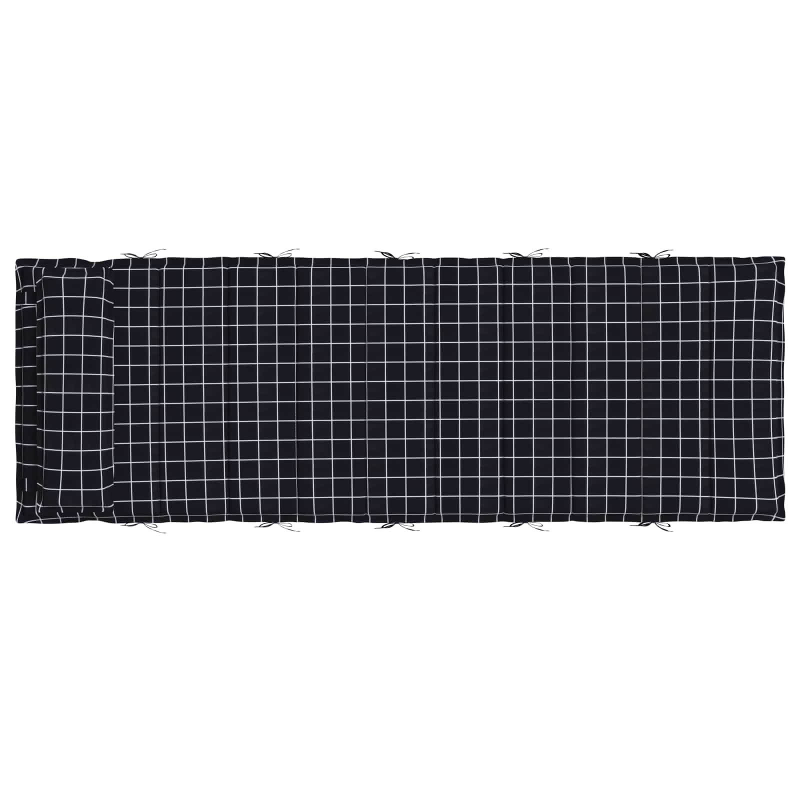 Blazina za sončno ležalnik Črna 178 x 60 x 4 cm Oxford tkanina - slika 4