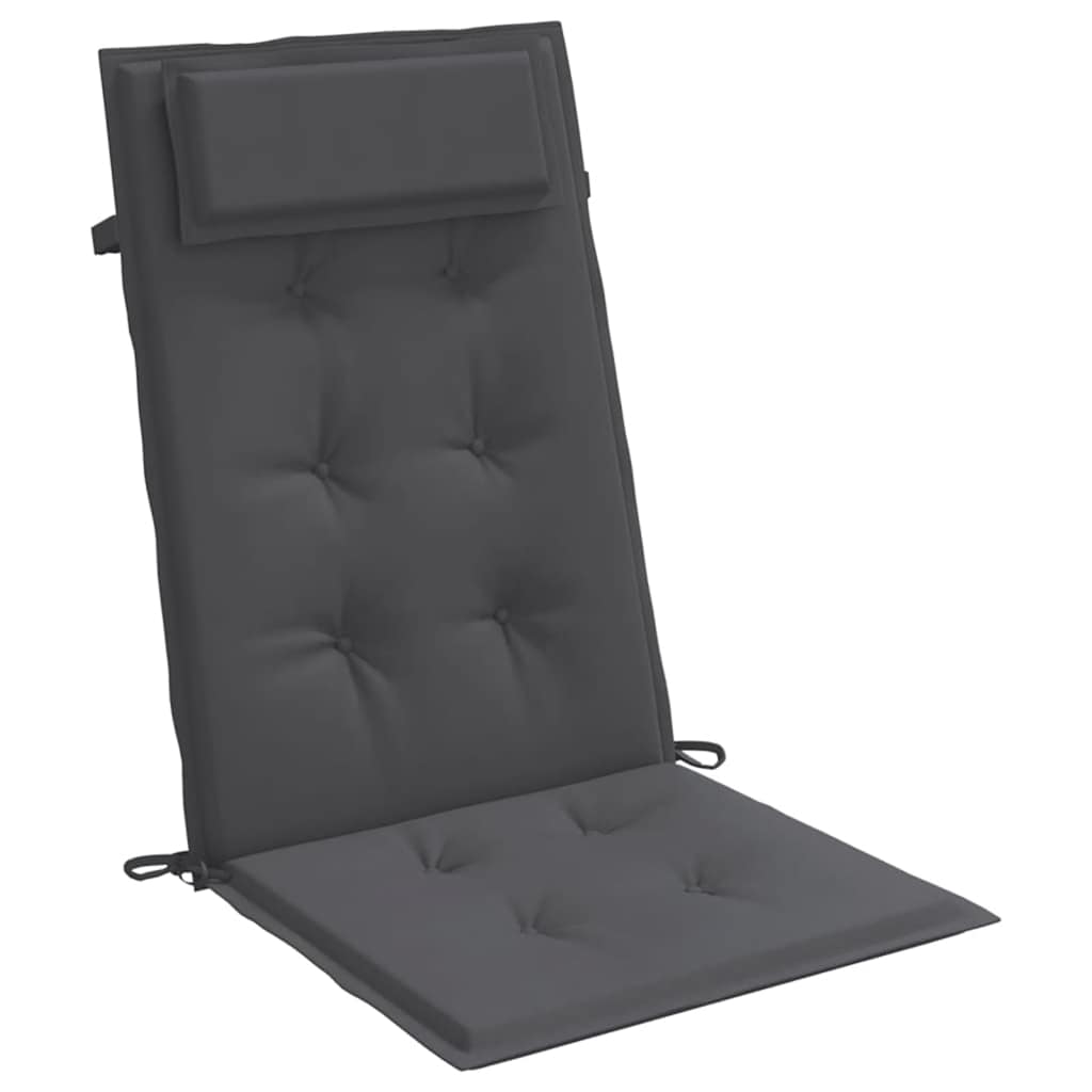 vidaXL Stoelkussens 6 st hoge rug oxford stof antracietkleurig, foto 4