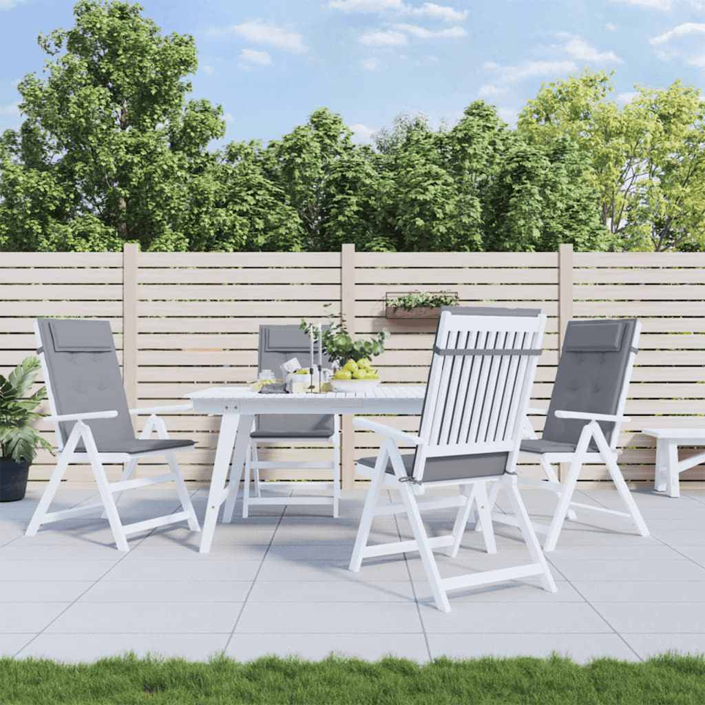 vidaXL Perne scaun cu spătar înalt 6 buc, gri, țesătură Oxford