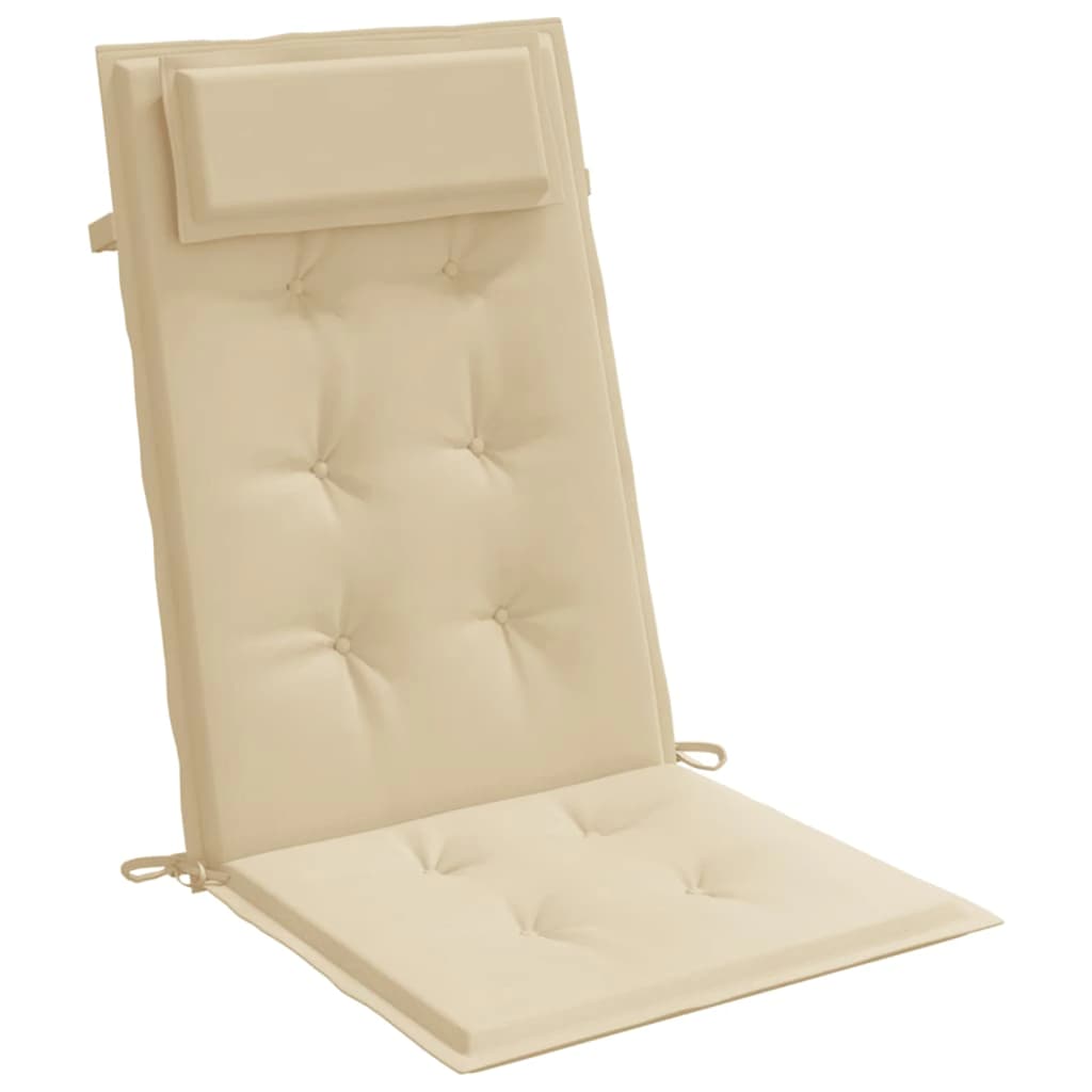 vidaXL Stoelkussens 4 st hoge rug oxford stof beige, foto 4