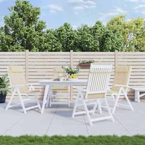 Blazine za stole 4 kosi bež oxford tkanina