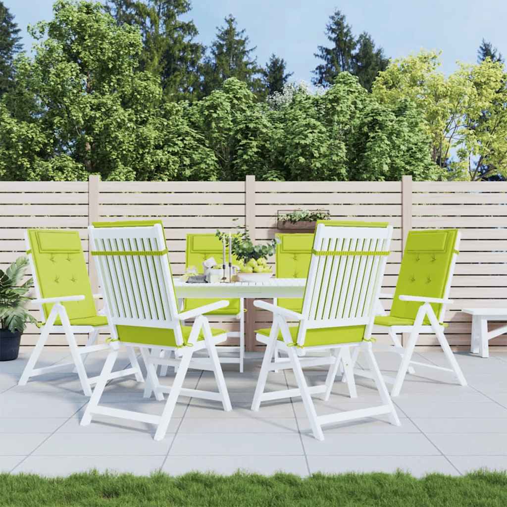 vidaXL Perne scaun cu spătar înalt, 6 buc, vernil, țesătură Oxford