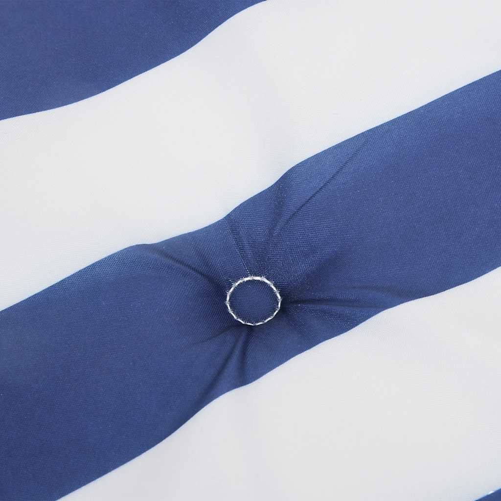 Възглавници за столове с облегалки 2 бр синьо-бели Оксфорд плат