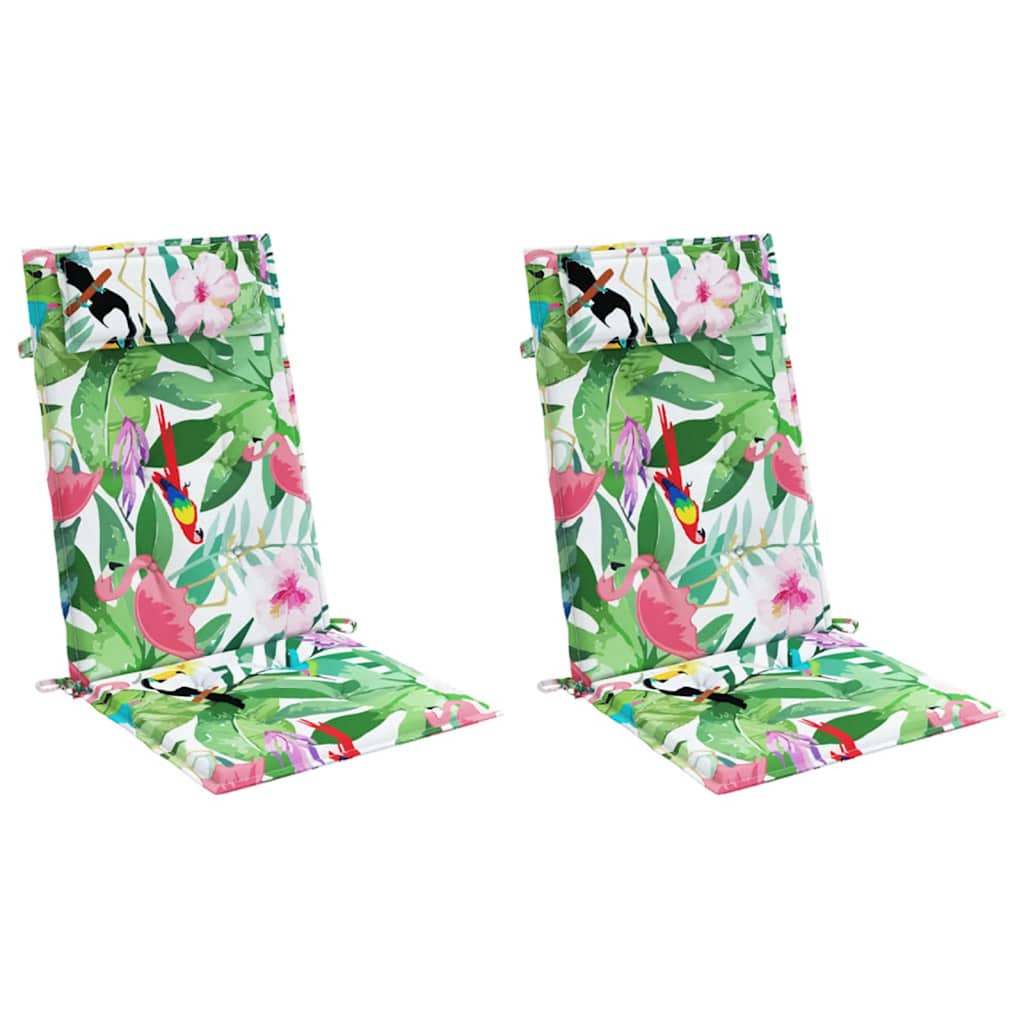 Thumbnail - vidaXL Hochlehner-Auflagen 2 Stk. Mehrfarbig Oxford-Gewebe