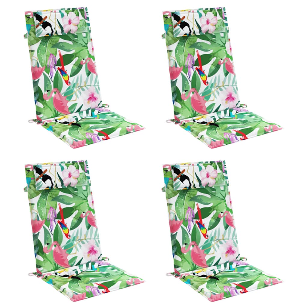 Thumbnail - vidaXL Hochlehner-Auflagen 4 Stk. Mehrfarbig Oxford-Gewebe