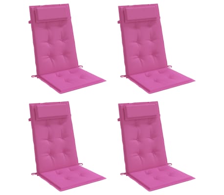 vidaXL Hochlehner-Auflagen 4 Stk. Rosa Oxford-Gewebe