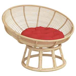 vidaXL Rund dyna r&ouml;d &Oslash; 60 x11 cm oxfordtyg