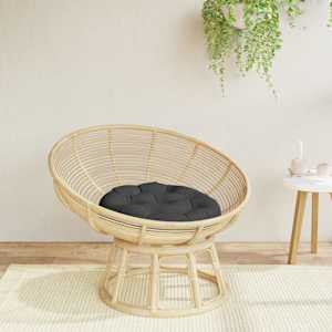 Okrogla blazina črna Ø 60 x 11 cm oxford tkanina