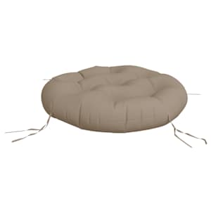 Kulatý sedák taupe Ø 60 x 11 cm oxfordská tkanina - obrázek 4